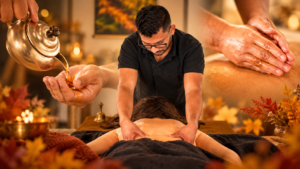 Massage ayurvédique en automne : chaleur, équilibre et bien-être